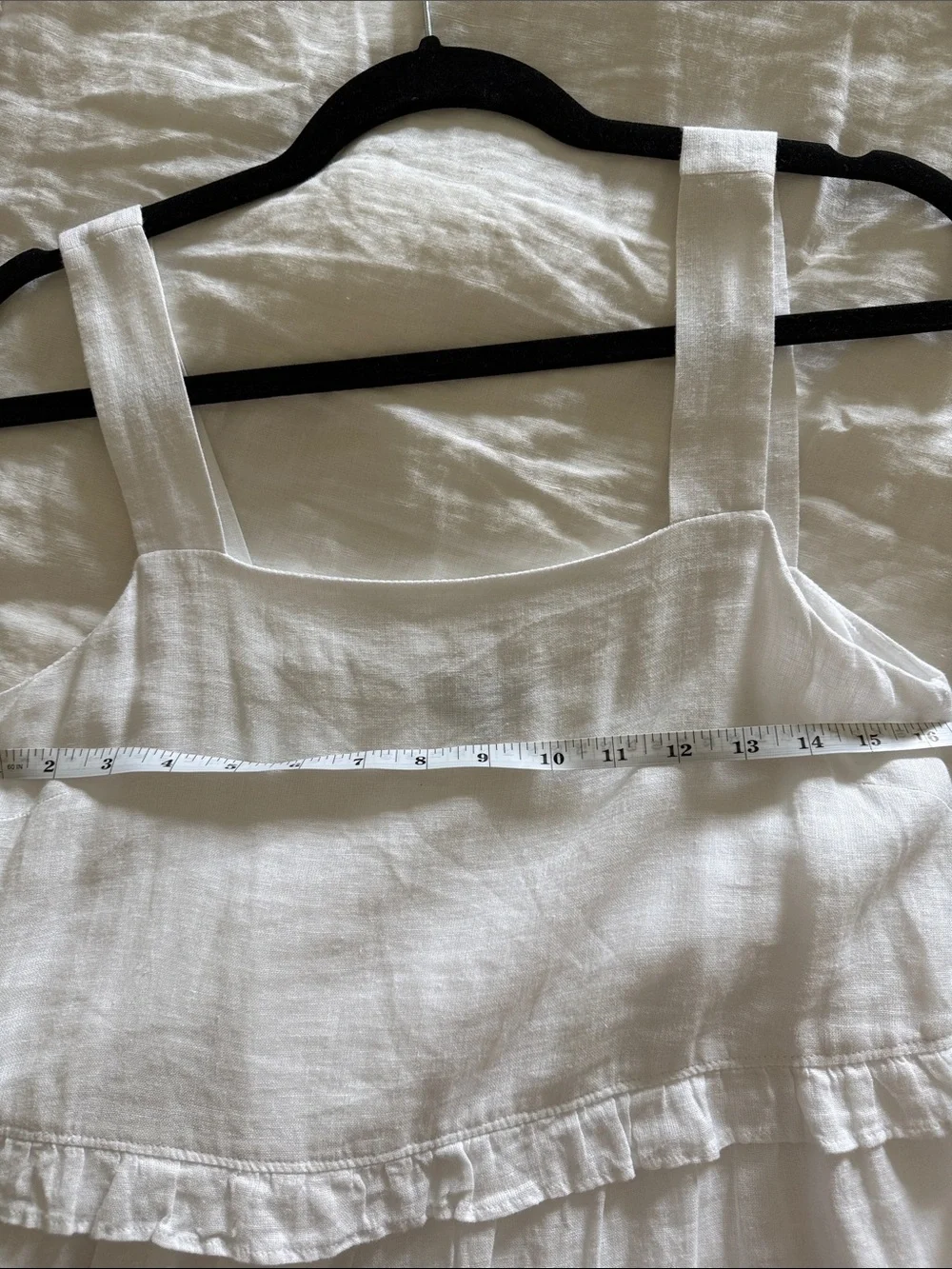 Rails White Tiered Square-Neck Mini Dress